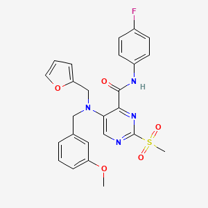 N-(4-fluorophenyl)-5-[(furan-2-ylmethyl)(3-methoxybenzyl)amino]-2-(methylsulfonyl)pyrimidine-4-carboxamide