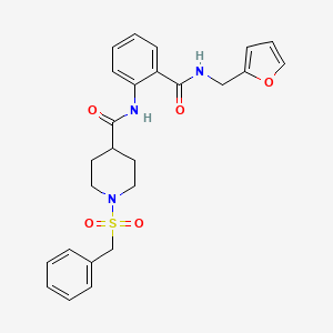 1-(benzylsulfonyl)-N-{2-[(furan-2-ylmethyl)carbamoyl]phenyl}piperidine-4-carboxamide