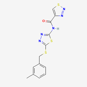 N-{5-[(3-methylbenzyl)sulfanyl]-1,3,4-thiadiazol-2-yl}-1,2,3-thiadiazole-4-carboxamide