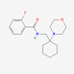 2-fluoro-N-{[1-(morpholin-4-yl)cyclohexyl]methyl}benzamide