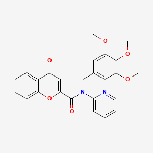 4-oxo-N-(pyridin-2-yl)-N-(3,4,5-trimethoxybenzyl)-4H-chromene-2-carboxamide