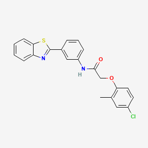 molecular formula C22H17ClN2O2S B11353483 N-[3-(1,3-benzothiazol-2-yl)phenyl]-2-(4-chloro-2-methylphenoxy)acetamide 