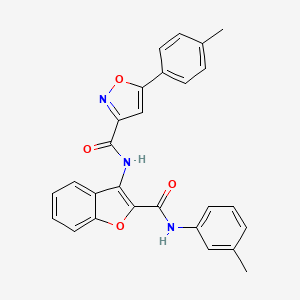 5-(4-methylphenyl)-N-{2-[(3-methylphenyl)carbamoyl]-1-benzofuran-3-yl}-1,2-oxazole-3-carboxamide