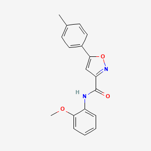 molecular formula C18H16N2O3 B11353490 N-(2-methoxyphenyl)-5-(4-methylphenyl)-1,2-oxazole-3-carboxamide 