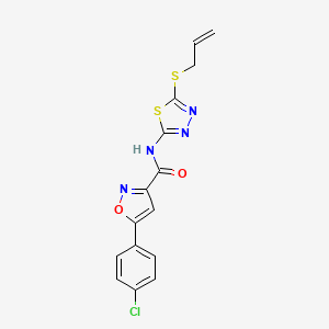 5-(4-chlorophenyl)-N-[5-(prop-2-en-1-ylsulfanyl)-1,3,4-thiadiazol-2-yl]-1,2-oxazole-3-carboxamide