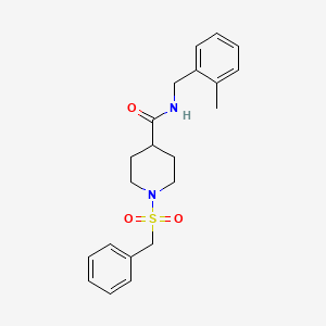 1-(benzylsulfonyl)-N-(2-methylbenzyl)piperidine-4-carboxamide