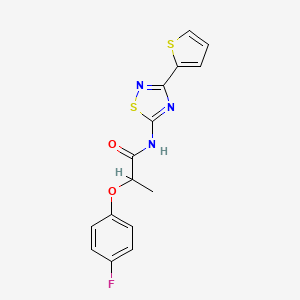 2-(4-fluorophenoxy)-N-[3-(thiophen-2-yl)-1,2,4-thiadiazol-5-yl]propanamide