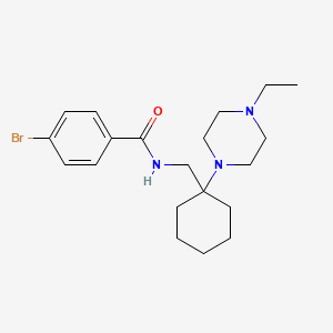 molecular formula C20H30BrN3O B11353551 4-bromo-N-{[1-(4-ethylpiperazin-1-yl)cyclohexyl]methyl}benzamide 