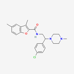 N-[2-(4-chlorophenyl)-2-(4-methylpiperazin-1-yl)ethyl]-3,5-dimethyl-1-benzofuran-2-carboxamide