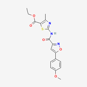 Ethyl 2-({[5-(4-methoxyphenyl)-1,2-oxazol-3-yl]carbonyl}amino)-4-methyl-1,3-thiazole-5-carboxylate