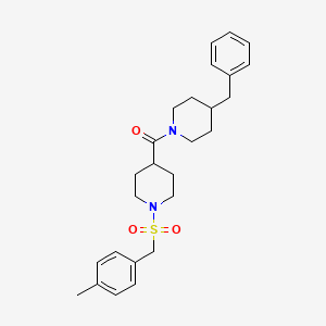 molecular formula C26H34N2O3S B11353571 (4-Benzylpiperidin-1-yl){1-[(4-methylbenzyl)sulfonyl]piperidin-4-yl}methanone 