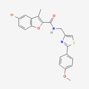 5-bromo-N-{[2-(4-methoxyphenyl)-1,3-thiazol-4-yl]methyl}-3-methyl-1-benzofuran-2-carboxamide