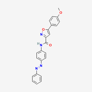 5-(4-methoxyphenyl)-N-{4-[(Z)-phenyldiazenyl]phenyl}-1,2-oxazole-3-carboxamide