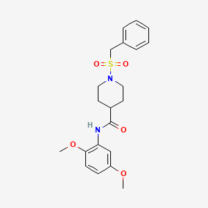 molecular formula C21H26N2O5S B11353582 1-(benzylsulfonyl)-N-(2,5-dimethoxyphenyl)piperidine-4-carboxamide 