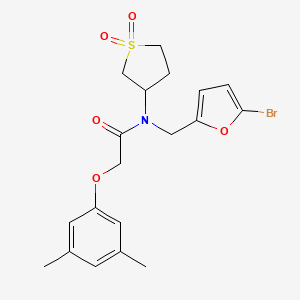 N-[(5-bromofuran-2-yl)methyl]-2-(3,5-dimethylphenoxy)-N-(1,1-dioxidotetrahydrothiophen-3-yl)acetamide