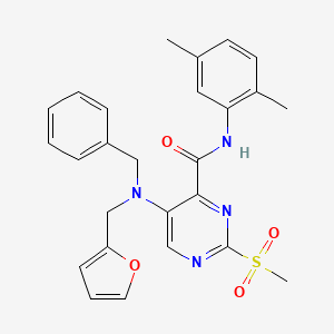 5-[benzyl(furan-2-ylmethyl)amino]-N-(2,5-dimethylphenyl)-2-(methylsulfonyl)pyrimidine-4-carboxamide