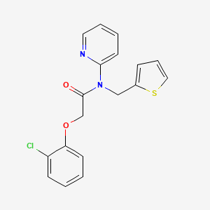 2-(2-chlorophenoxy)-N-(pyridin-2-yl)-N-(thiophen-2-ylmethyl)acetamide