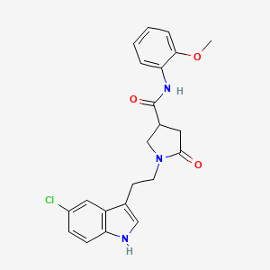 1-[2-(5-chloro-1H-indol-3-yl)ethyl]-N-(2-methoxyphenyl)-5-oxopyrrolidine-3-carboxamide