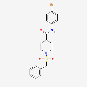 molecular formula C19H21BrN2O3S B11353615 1-(benzylsulfonyl)-N-(4-bromophenyl)piperidine-4-carboxamide 