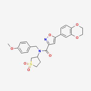 5-(2,3-dihydro-1,4-benzodioxin-6-yl)-N-(1,1-dioxidotetrahydrothiophen-3-yl)-N-(4-methoxybenzyl)-1,2-oxazole-3-carboxamide