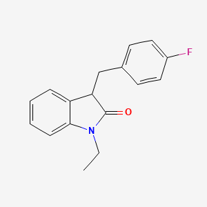 1-ethyl-3-(4-fluorobenzyl)-1,3-dihydro-2H-indol-2-one