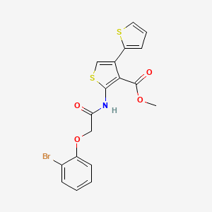 molecular formula C18H14BrNO4S2 B11353697 [2,3'-Bithiophene]-4'-carboxylic acid, 5'-[[(2-bromophenoxy)acetyl]amino]-, methyl ester CAS No. 914217-62-2