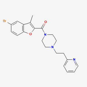 (5-Bromo-3-methyl-1-benzofuran-2-yl){4-[2-(pyridin-2-yl)ethyl]piperazin-1-yl}methanone