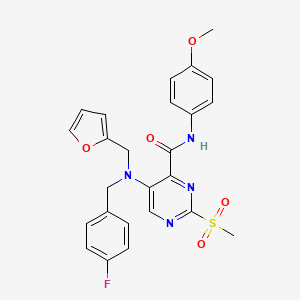 5-[(4-fluorobenzyl)(furan-2-ylmethyl)amino]-N-(4-methoxyphenyl)-2-(methylsulfonyl)pyrimidine-4-carboxamide