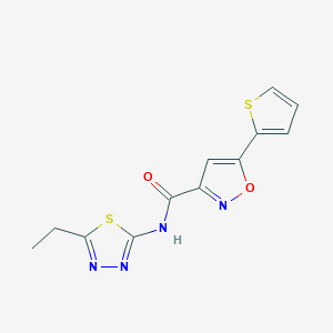 N-(5-ethyl-1,3,4-thiadiazol-2-yl)-5-(thiophen-2-yl)-1,2-oxazole-3-carboxamide