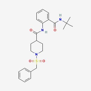 1-(benzylsulfonyl)-N-[2-(tert-butylcarbamoyl)phenyl]piperidine-4-carboxamide