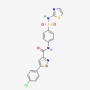 5-(4-chlorophenyl)-N-[4-(1,3-thiazol-2-ylsulfamoyl)phenyl]-1,2-oxazole-3-carboxamide