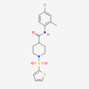 N-(4-chloro-2-methylphenyl)-1-(thiophen-2-ylsulfonyl)piperidine-4-carboxamide