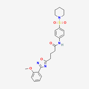 4-[3-(2-methoxyphenyl)-1,2,4-oxadiazol-5-yl]-N-[4-(piperidin-1-ylsulfonyl)phenyl]butanamide