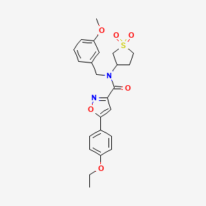 molecular formula C24H26N2O6S B11353836 N-(1,1-dioxidotetrahydrothiophen-3-yl)-5-(4-ethoxyphenyl)-N-(3-methoxybenzyl)-1,2-oxazole-3-carboxamide 