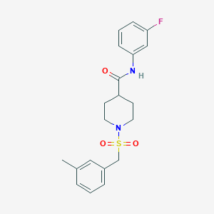 N-(3-fluorophenyl)-1-[(3-methylbenzyl)sulfonyl]piperidine-4-carboxamide