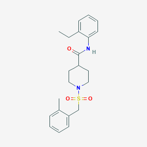 N-(2-ethylphenyl)-1-[(2-methylbenzyl)sulfonyl]piperidine-4-carboxamide