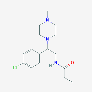 N-[2-(4-chlorophenyl)-2-(4-methylpiperazin-1-yl)ethyl]propanamide