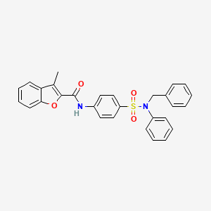 N-{4-[benzyl(phenyl)sulfamoyl]phenyl}-3-methyl-1-benzofuran-2-carboxamide