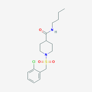 N-butyl-1-[(2-chlorobenzyl)sulfonyl]piperidine-4-carboxamide