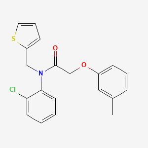 molecular formula C20H18ClNO2S B11353908 N-(2-chlorophenyl)-2-(3-methylphenoxy)-N-(thiophen-2-ylmethyl)acetamide 