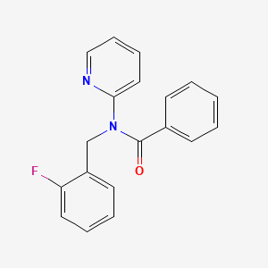 molecular formula C19H15FN2O B11353913 N-(2-fluorobenzyl)-N-(pyridin-2-yl)benzamide 