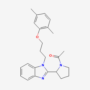 1-(2-{1-[3-(2,5-dimethylphenoxy)propyl]-1H-benzimidazol-2-yl}pyrrolidin-1-yl)ethanone