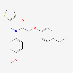 molecular formula C23H25NO3S B11353938 N-(4-methoxyphenyl)-2-[4-(propan-2-yl)phenoxy]-N-(thiophen-2-ylmethyl)acetamide 