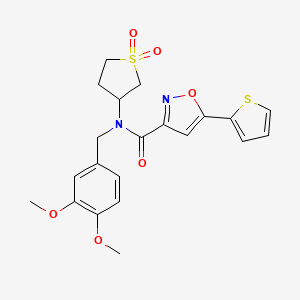 N-(3,4-dimethoxybenzyl)-N-(1,1-dioxidotetrahydrothiophen-3-yl)-5-(thiophen-2-yl)-1,2-oxazole-3-carboxamide