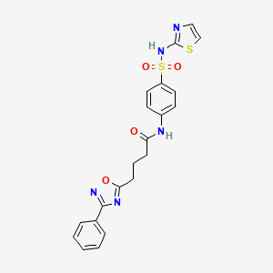 molecular formula C21H19N5O4S2 B11353989 4-(3-phenyl-1,2,4-oxadiazol-5-yl)-N-[4-(1,3-thiazol-2-ylsulfamoyl)phenyl]butanamide 