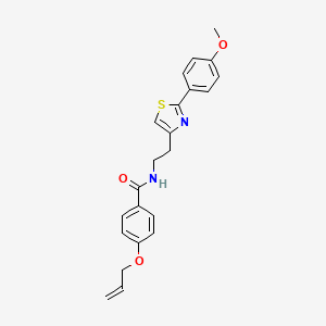 molecular formula C22H22N2O3S B11353996 N-{2-[2-(4-methoxyphenyl)-1,3-thiazol-4-yl]ethyl}-4-(prop-2-en-1-yloxy)benzamide 