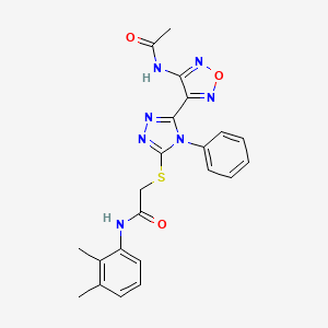 2-({5-[4-(acetylamino)-1,2,5-oxadiazol-3-yl]-4-phenyl-4H-1,2,4-triazol-3-yl}sulfanyl)-N-(2,3-dimethylphenyl)acetamide