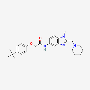 molecular formula C26H34N4O2 B11354006 2-(4-tert-butylphenoxy)-N-[1-methyl-2-(piperidin-1-ylmethyl)-1H-benzimidazol-5-yl]acetamide 