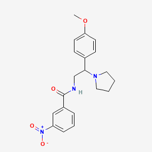 molecular formula C20H23N3O4 B11354012 N-[2-(4-methoxyphenyl)-2-(pyrrolidin-1-yl)ethyl]-3-nitrobenzamide 