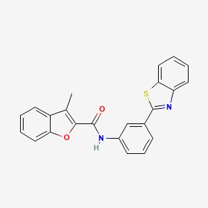 N-[3-(1,3-benzothiazol-2-yl)phenyl]-3-methyl-1-benzofuran-2-carboxamide